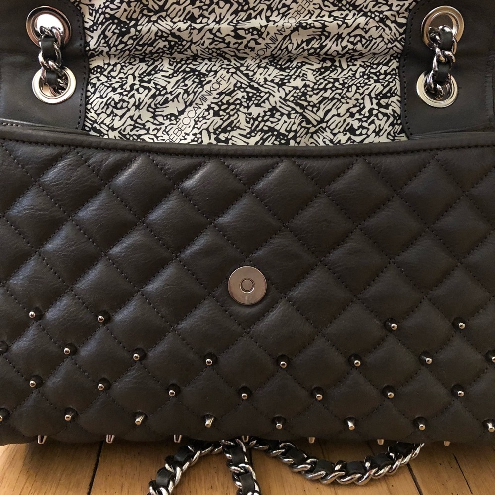 Rebecca Minkoff Studded Gray Quilted Bag - Picture 4 of 5
